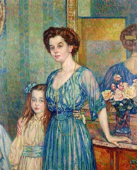 Theo Van Rysselberghe Madame Von Bodenhausen avec son enfant Luli ,